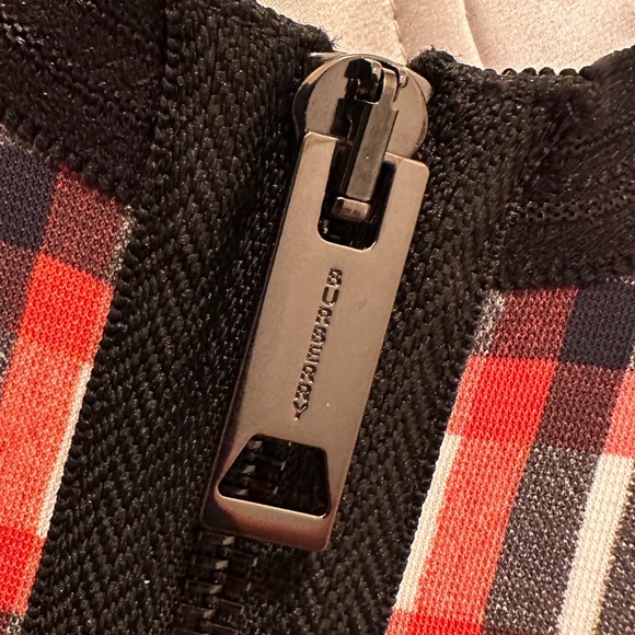 BURBERRY RED PLAID CORSET MIDI DRESS SIZE 6 - Picture 9 of 14